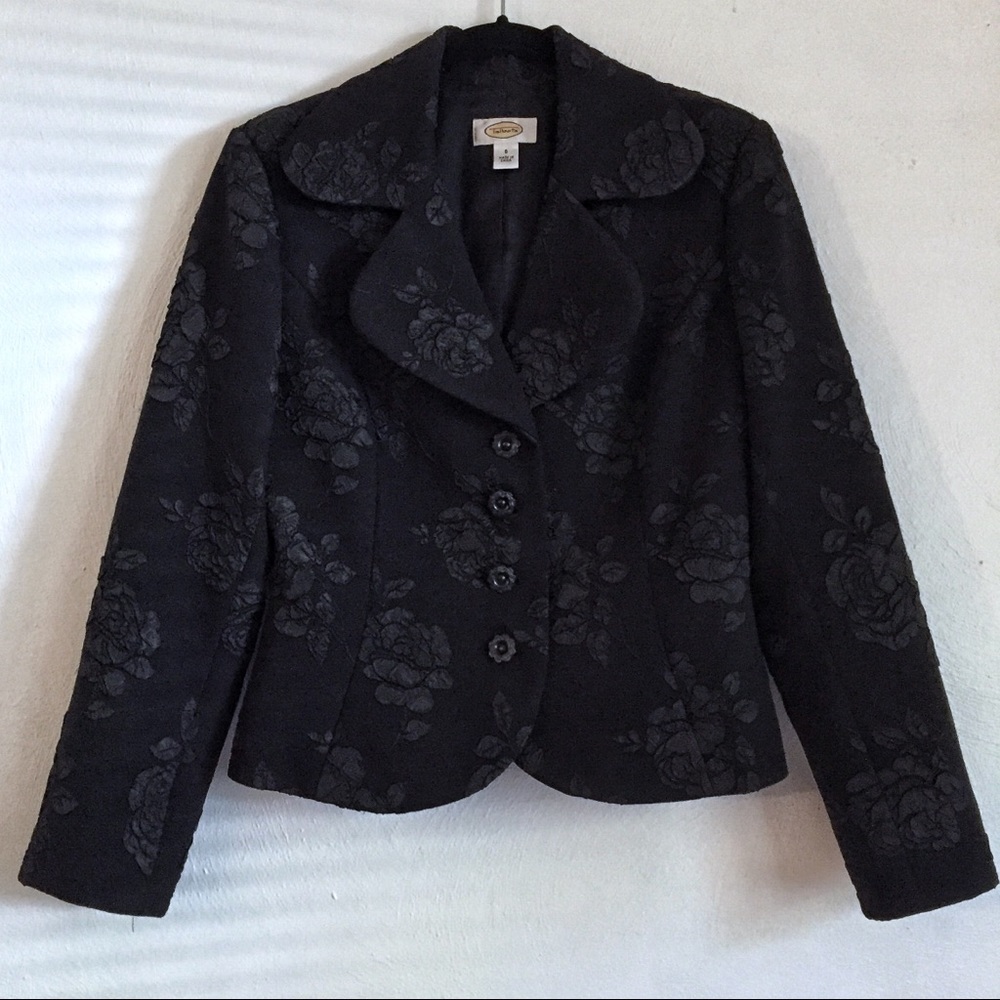 Black Floral Blazer